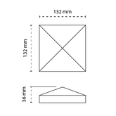 PVC SLIMLINE CAP 127 x 127mm, 7 year Warranty